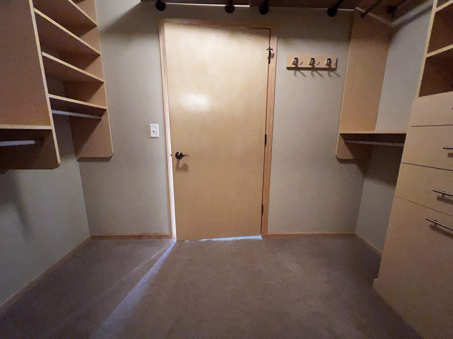 Empty walk-in closet