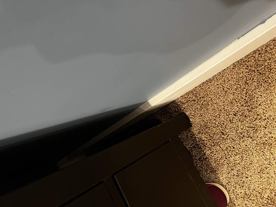 Baseboard after cleaning